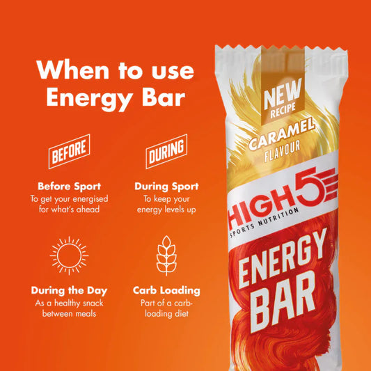 High5 Energy Bar Caramel 55g. 12pack