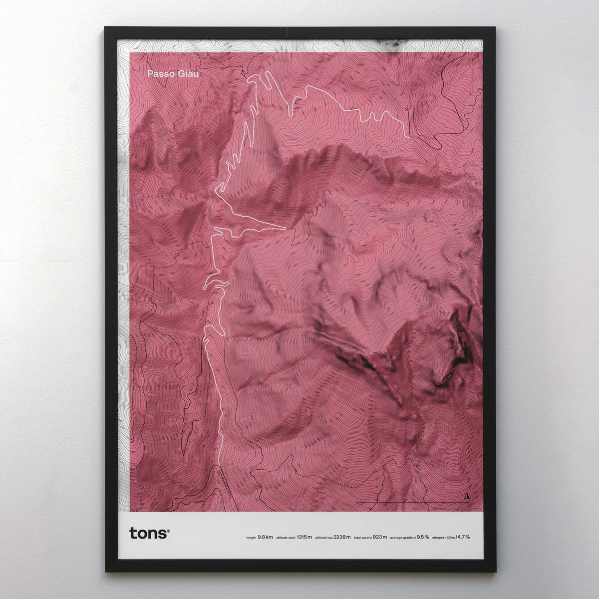 Tons Cycling Poster Passo Giau, Italy