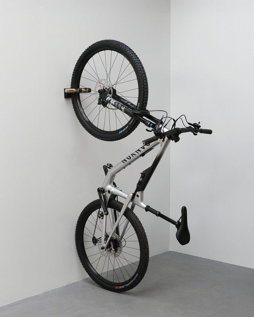 Tons Wall Mount Vertical MTB Bike up to 65mm Tires Matt Black