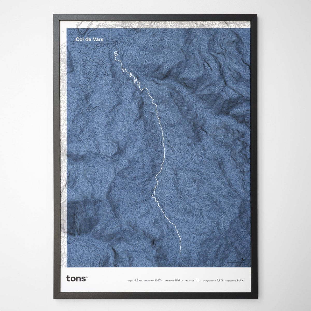 Tons Cycling Poster Col de Vars, France