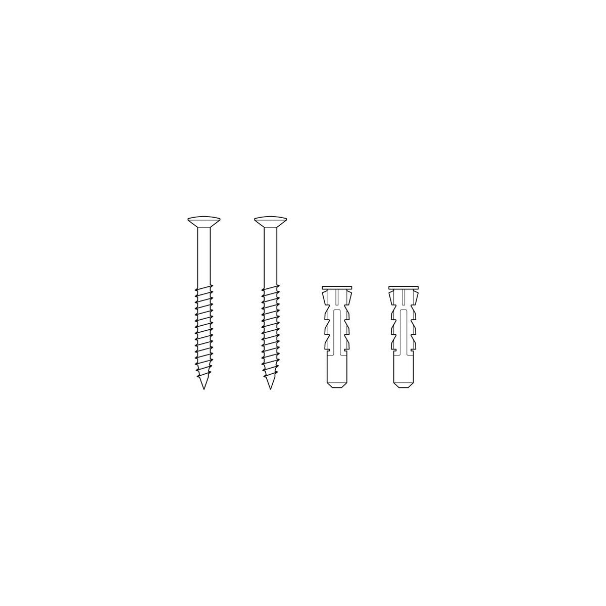 Tons Screw + Plug set Small 4x50