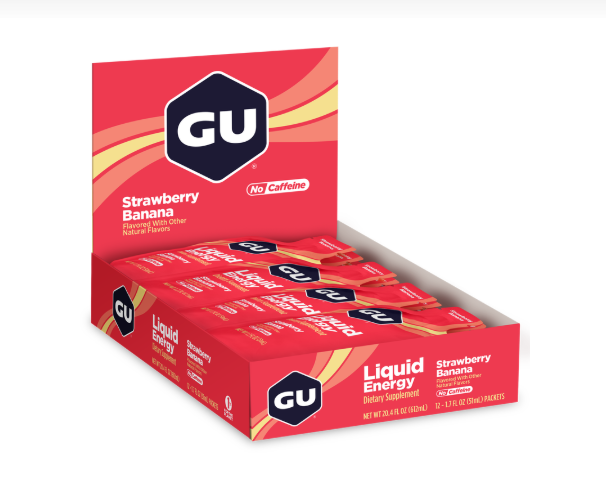 Gu Energy Liquid Energy Gel Strawbery Banana 12pack