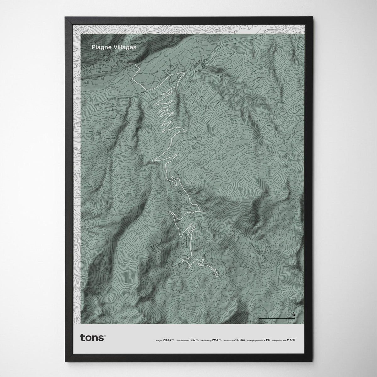Tons Cycling Poster Plagne Villages, France