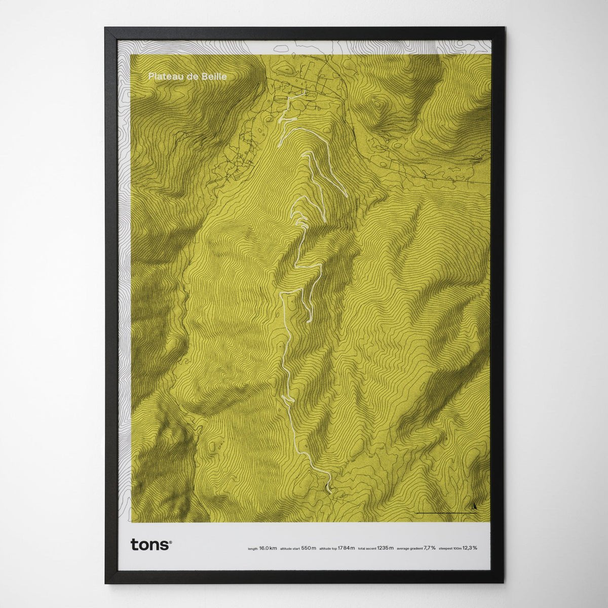 Tons Cycling Poster Plateau de Beille, France