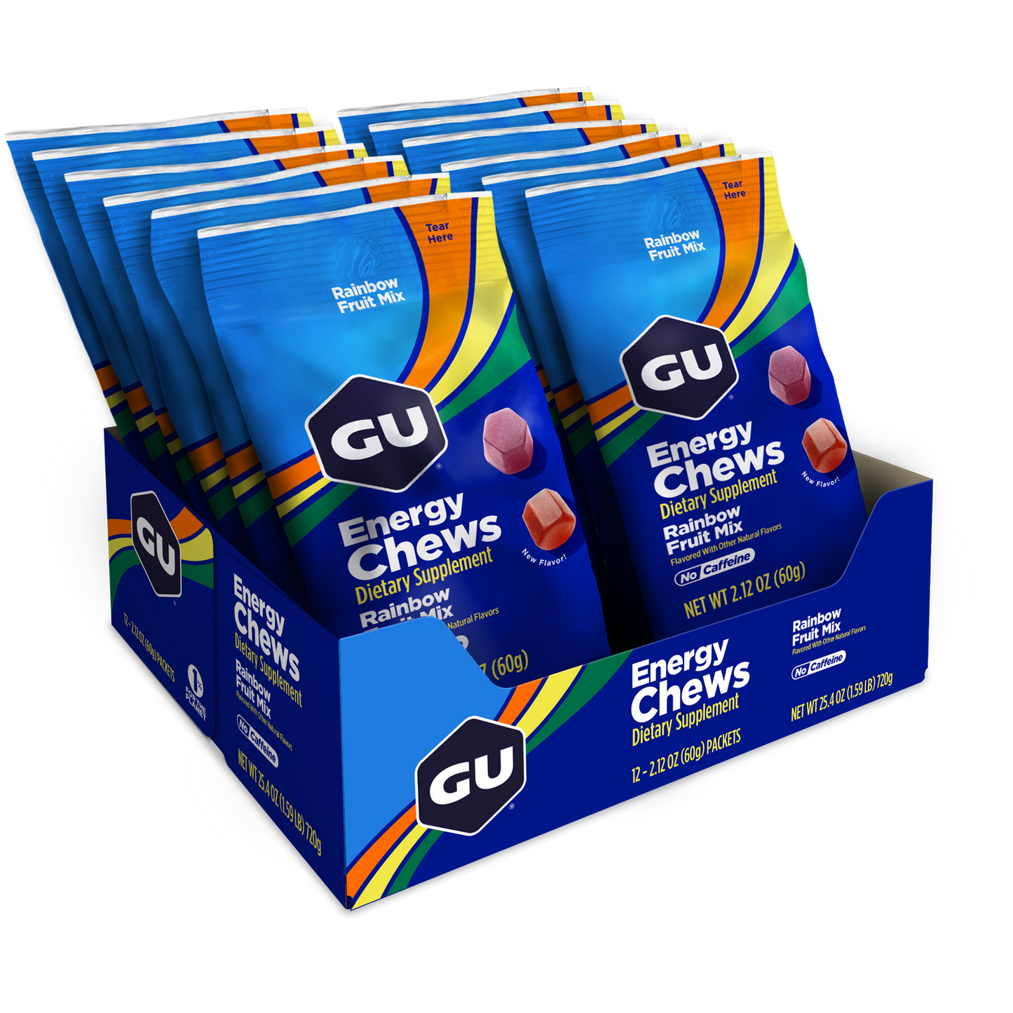 GU Energy Chews Rainbow 60g (12pack)