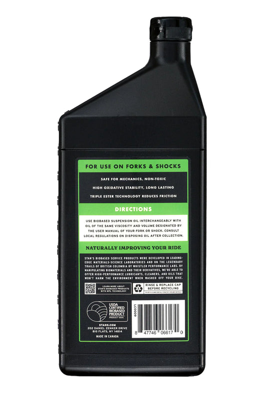 Stan's Biobased Suspension Oil - 1 liter 20WT