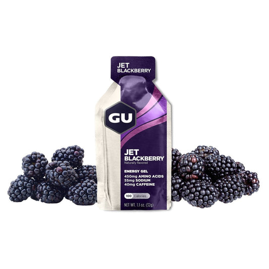 GU Energy Energigel Jet Blackberry med koffein 32g 24pack