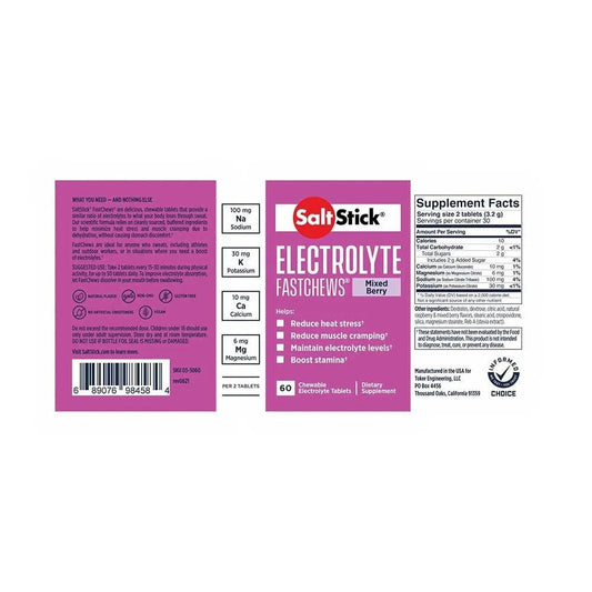 SaltStick Fastchews Mixed Berry (60 chews)