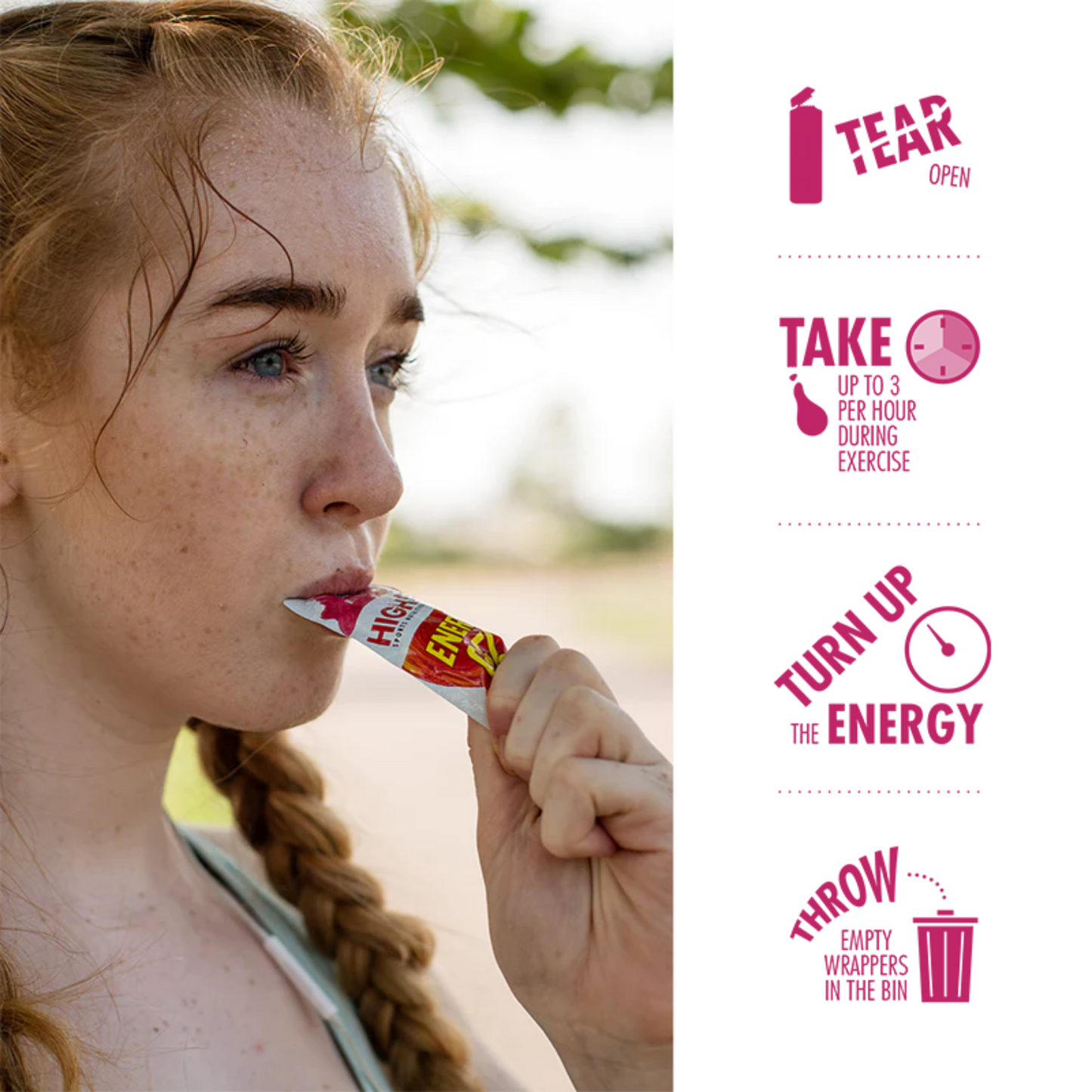 High5 Energy Gel Caffeine Raspberry (20x40g)