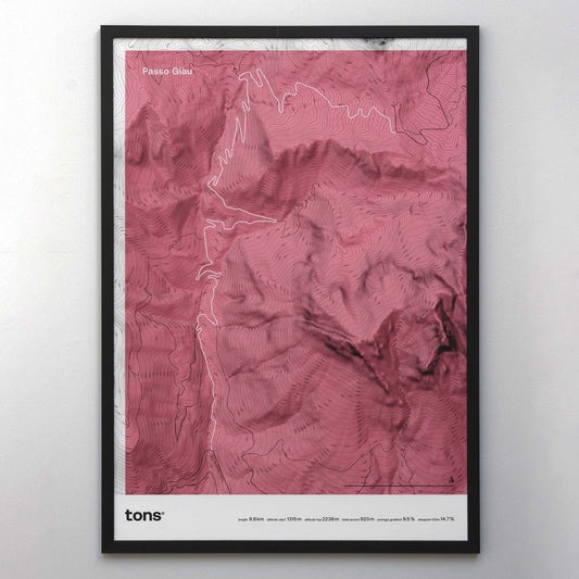 Tons Cycling Poster Passo Giau, Italy