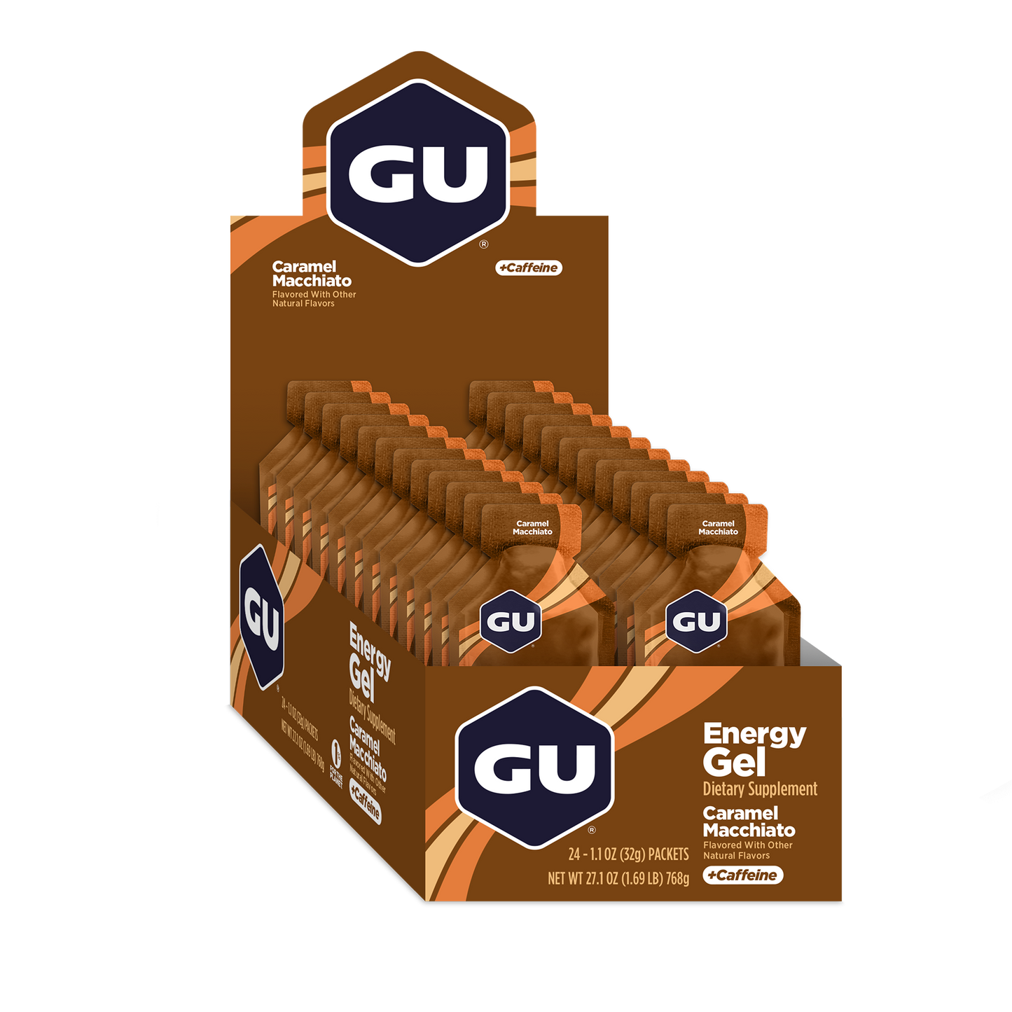 GU Energy Energigel Caramel Macchiato med koffein 32g 24pack