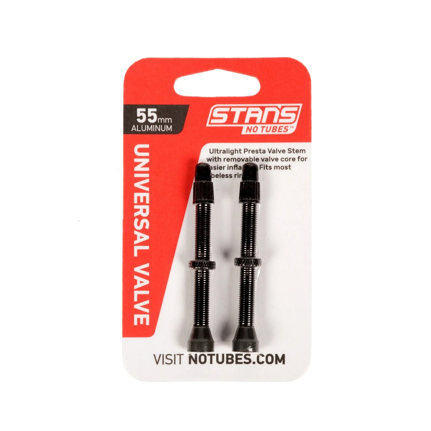 Stan's Tubeless Valves Alu 55mm Black