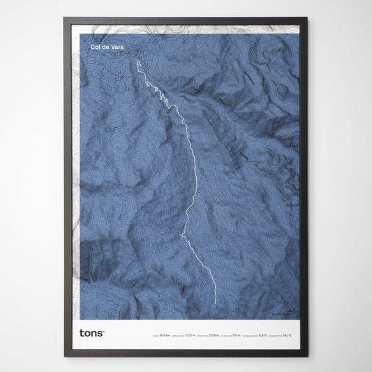 Tons Cycling Poster Col de Vars, France