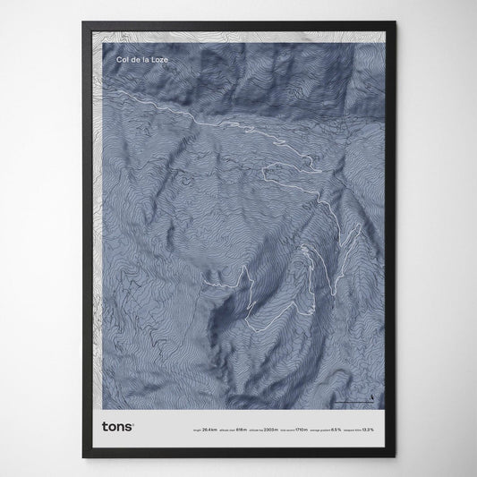 Tons Cycling Poster Col de la Loze, France