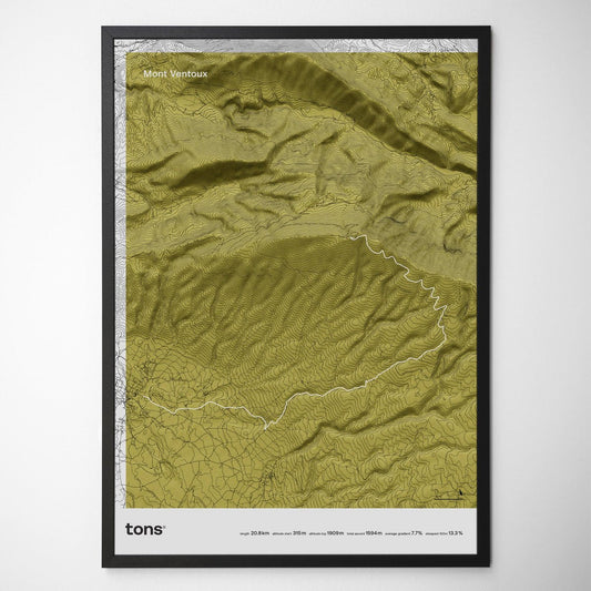 Tons Cycling Poster Mont Ventoux, France