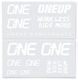 OneUp HB Decal Kit White