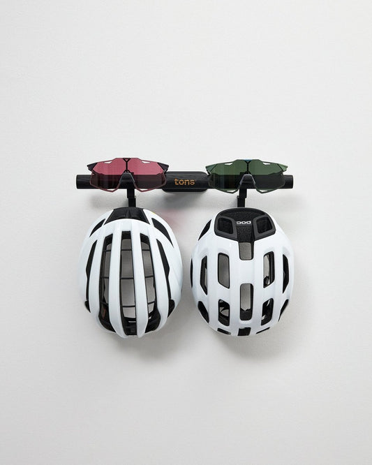 Tons Short Bar A . 2x Helmet + 2x Glasses Matt Black