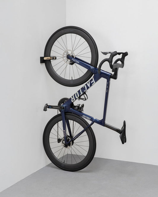 Tons Wall Mount Vertical Road Bike up to 38mm Tires Natural Oak