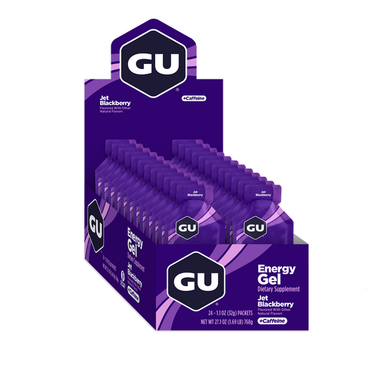 GU Energy Energigel Jet Blackberry med koffein 32g 24pack