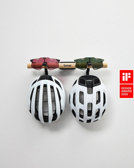 Tons Short Bar A . 2x Helmet + 2x Glasses Natural Oak