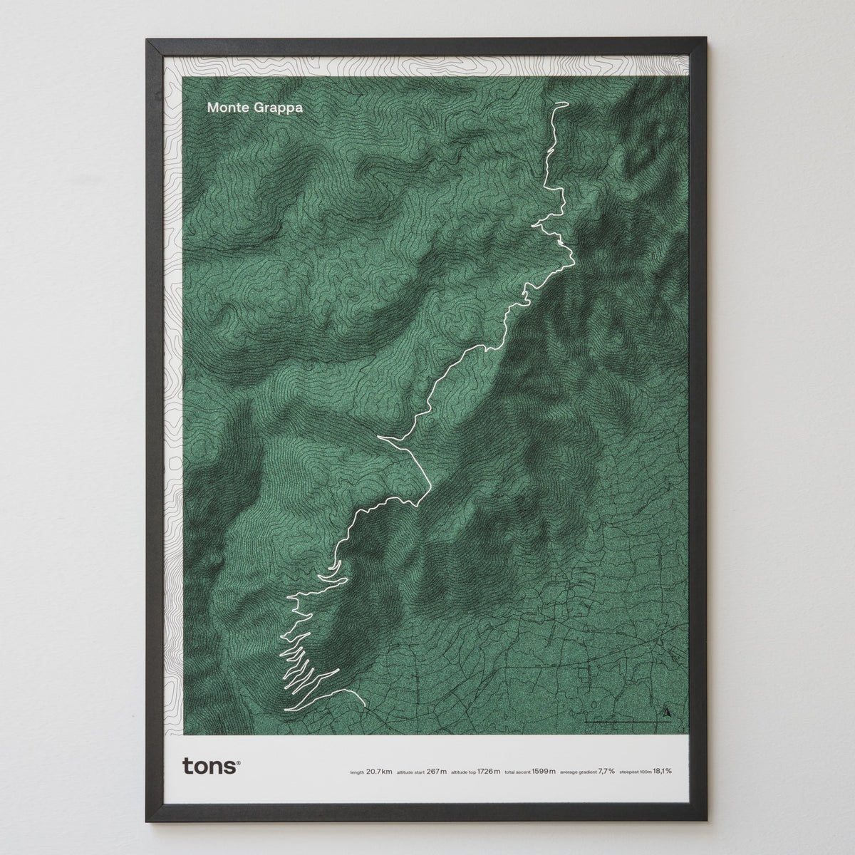 Tons Cycling Poster Monte Grappa, Italy