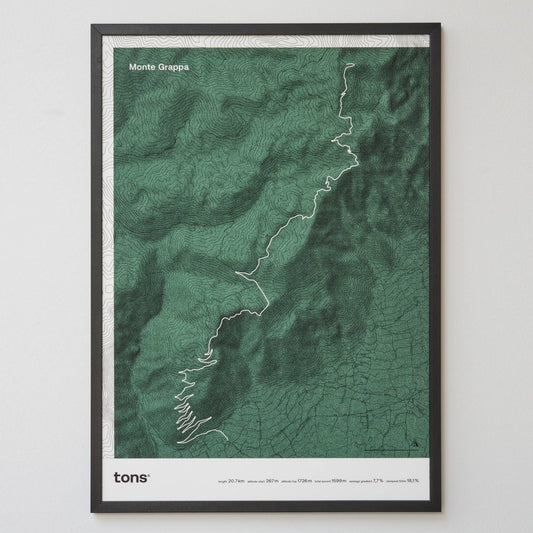 Tons Cycling Poster Monte Grappa, Italy