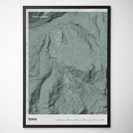 Tons Cycling Poster Plagne Villages, France