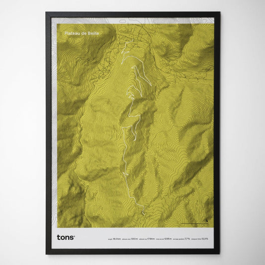 Tons Cycling Poster Plateau de Beille, France
