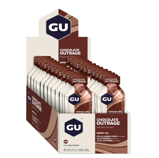GU Energy Energigel Chocolate Outrage med koffein 32g 24pack