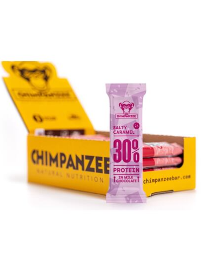 Chimpanzee Protein Bar 30% Salty Caramel Gluten Free/Vegetarian 50g 20pack