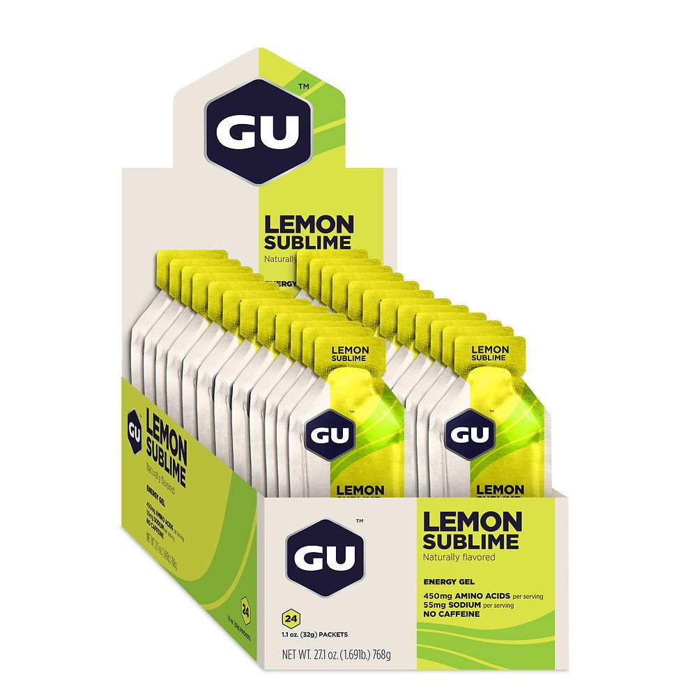 GU Energy Energigel Lemon Sublime med koffein 32g 24pack