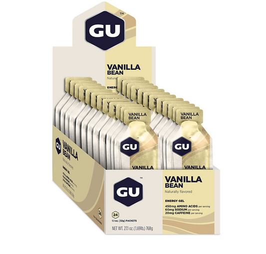 GU Energy Energigel Vanilla Bean med koffein 32g 24pack