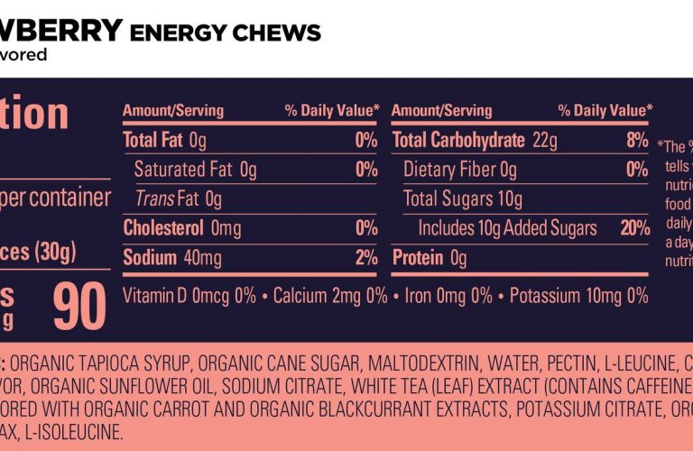 GU Energy Chews Strawberry Nutritional-medium